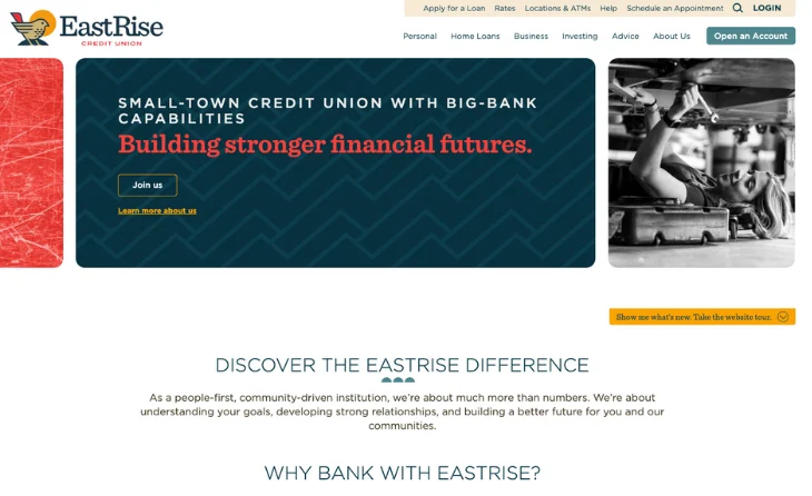 EastRise homepage after the 2024 launch