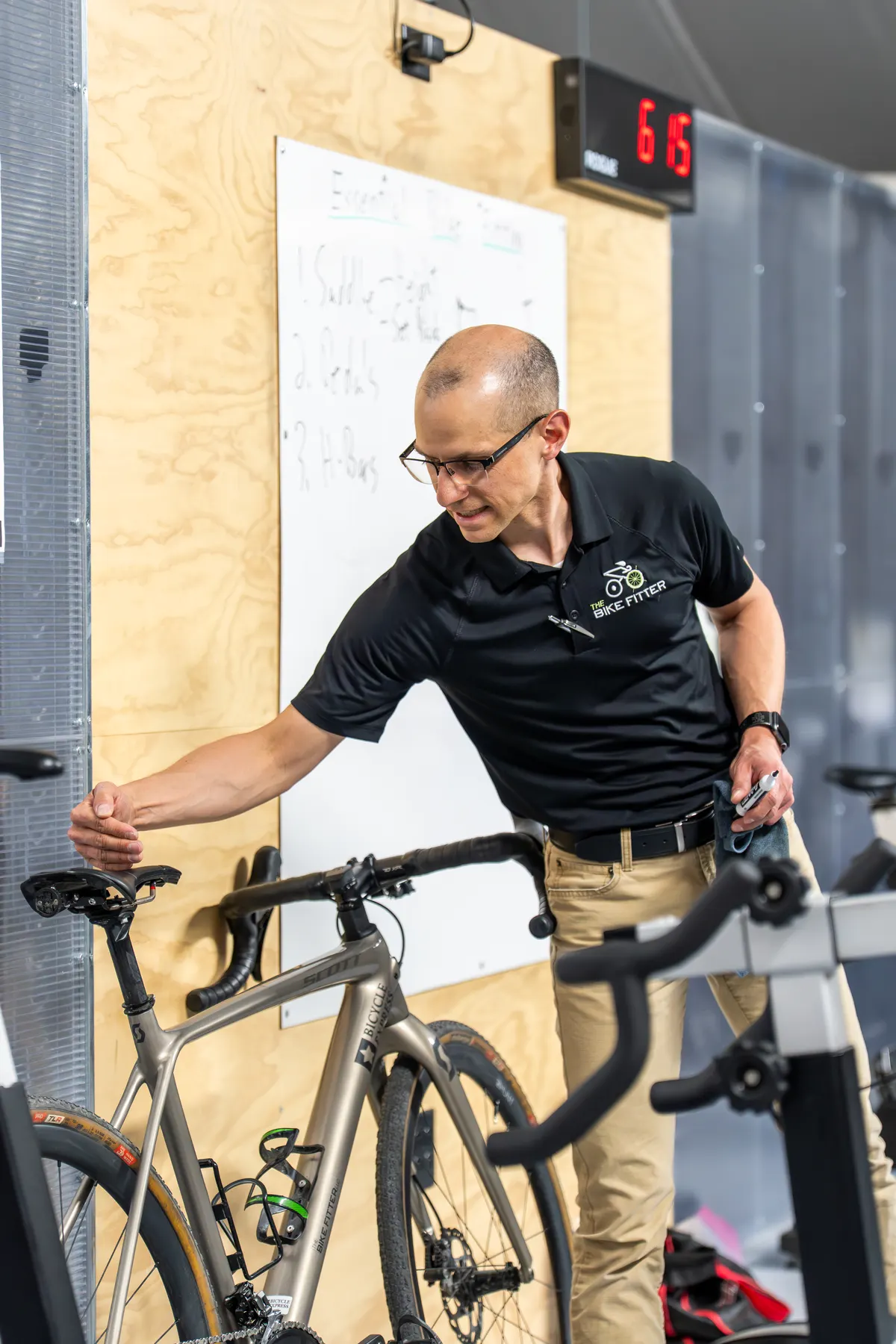 Bike fitting at Green Mountain Community Fitness, photograph 1 of 23